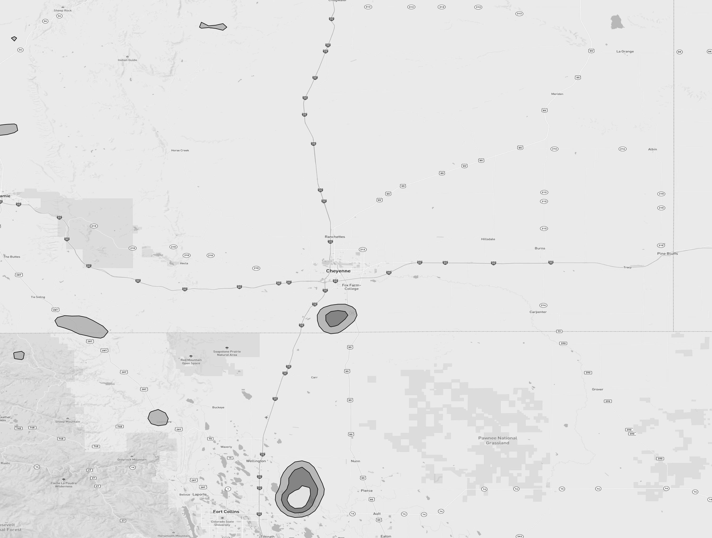 Free Hail Map Wellington CO - 2025.07.23 2025.07.24